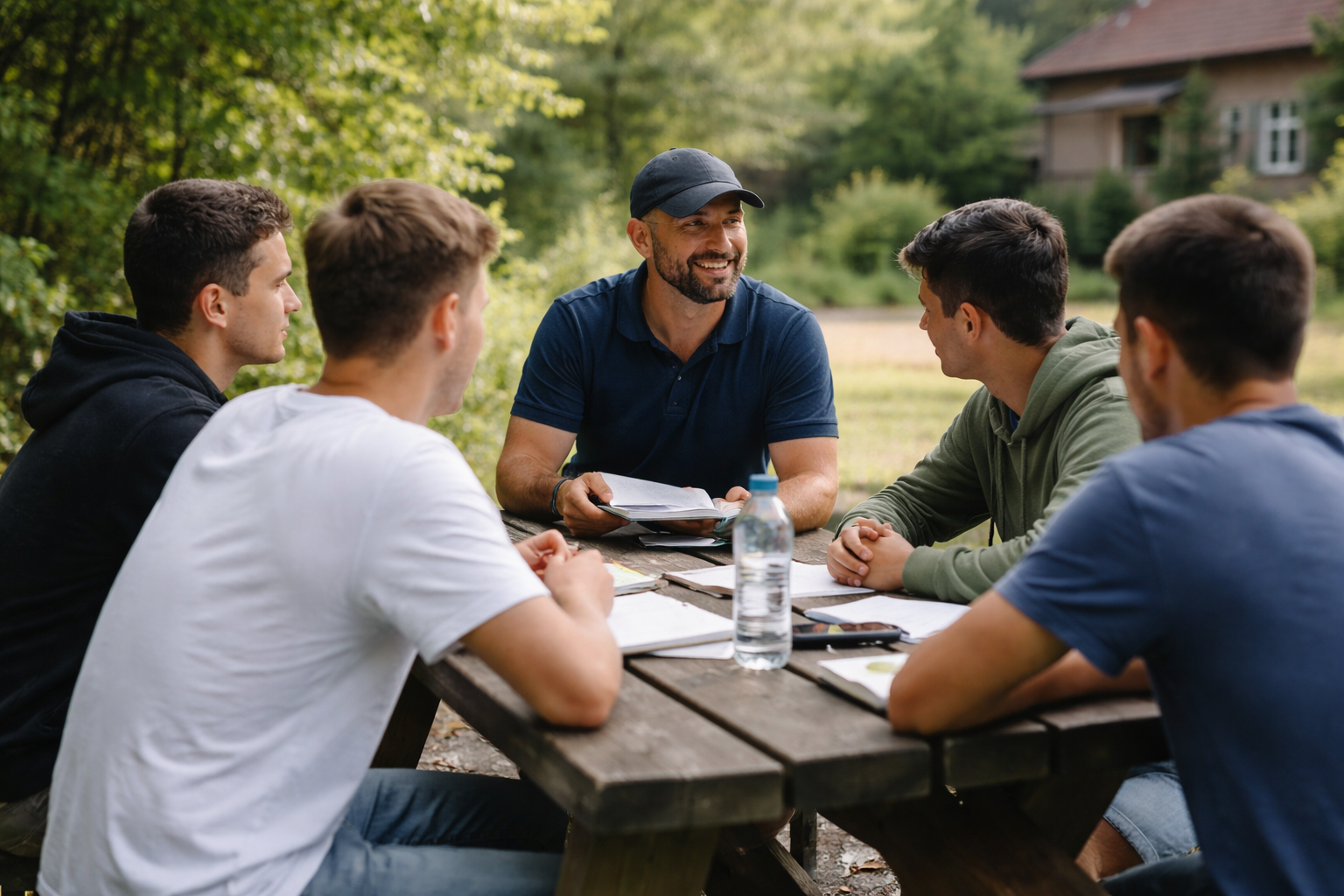 Activité éducative encadrée dans un cadre naturel
